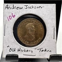 ANDREW JACKSON OLD HICKORY TOKEN