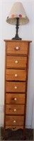 J - 7-DRAWER CHEST W/ CONTENTS, TABLE LAMP (M1)
