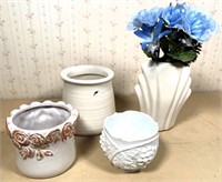 porcelain vase & bowls