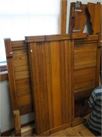 Eastlake Victorian oak full size bed, headboard
