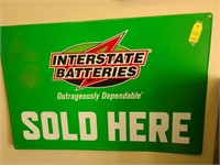 *Interstate Batteries Metal Sign 24" x 36"