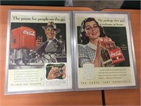 1940, 1941, & 1962 Coca-Cola advertisements