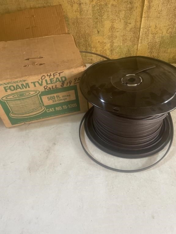 Spool of TV lead