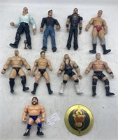(JT) 9 WWE & WWF Action Figures Including Rare
