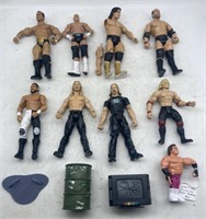 (JT) 9 WWE & WWF Action Figures Including 1999