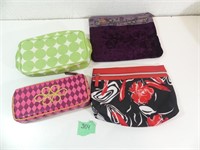 Qty of 4 Cosmetic Make Up Bags