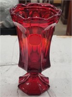 Fostoria Ruby Coin Bud Vase American Stamped