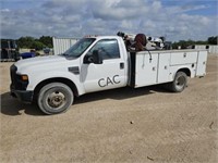 *2008 Ford F350 XL SD Reg Cab w/Crane and Workbed