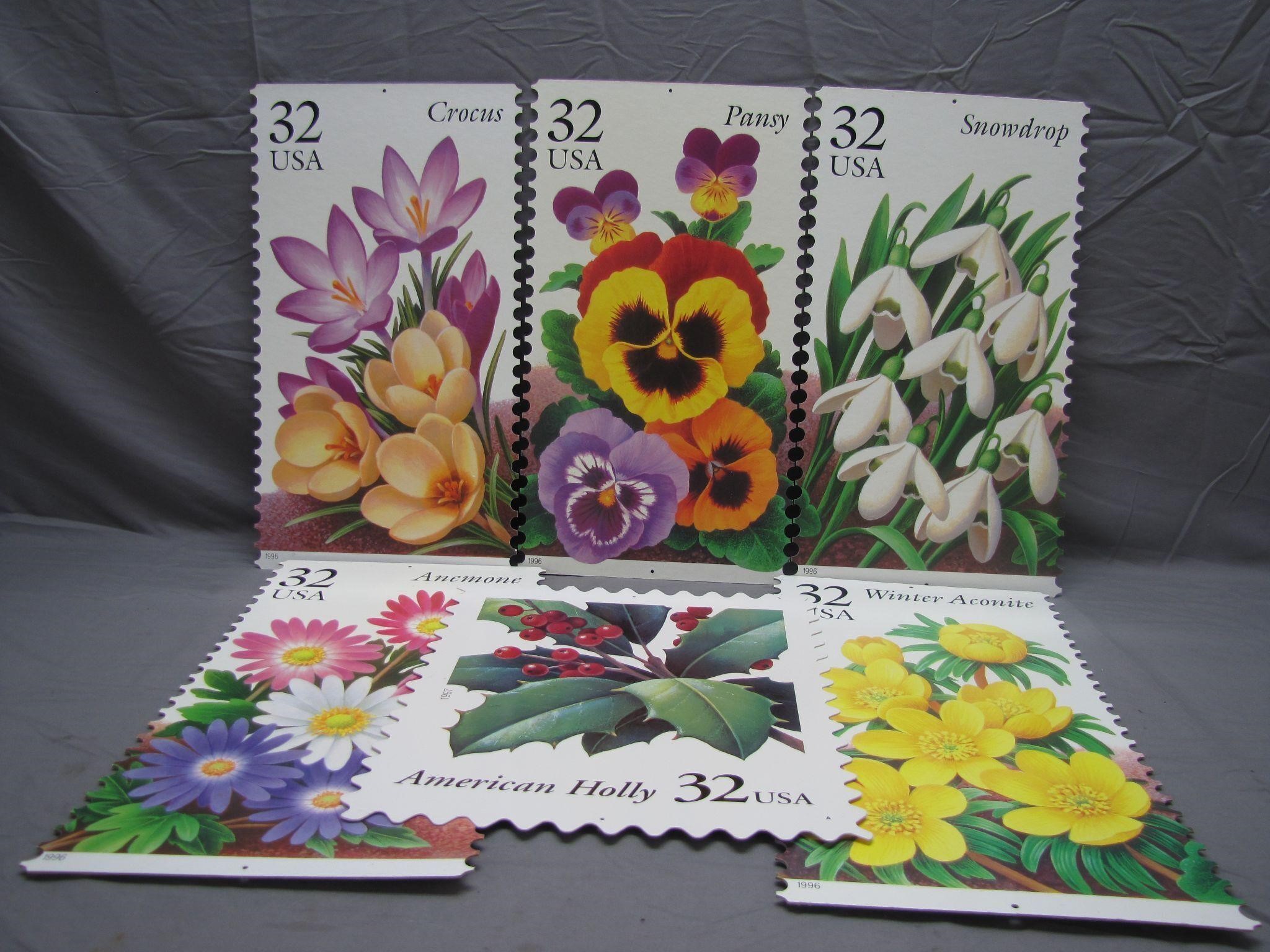 1996 Winter Flowers "32 Cent" USPS Stamps