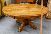 Oval Oak Coffee Table 34" x 26" x 17"
