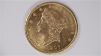 1907 $20 Gold Liberty Head