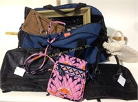 Vera Bradley Duffel bag, purses, picture frame,