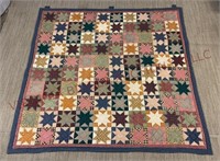 Hand Quilted Star Design Wall Hanging - 79"x79"
