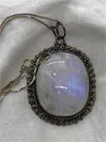 Sterling Silver Necklace w/ Moonstone