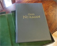 Greg Norman leather bound book in original case
