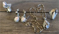 Lot of Silver & Mother-Of-Pearl Jewelry