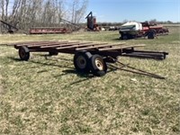 Shop built bale trailer. Holds 8-10 bales