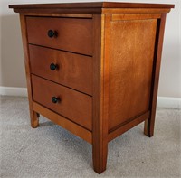 3 Drawer Nightstand Side End Table