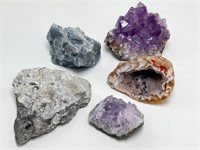 Multiple Crystal Rocks - Calcite, Amethyst, etc.