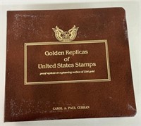 (41) 22KT GOLD REPLICAS OF U.S. STAMPS BOOK