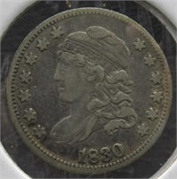 1830 Liberty Bust 5 Cent Silver Piece.