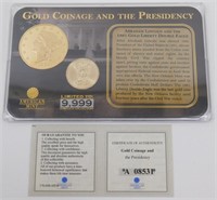 American Mint Medal & Lincoln Presidential Dollar