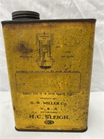 H.C. Sleigh Firezone quart oil tin