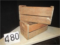 2 - Six L's Packing Co. Wooden Boxes