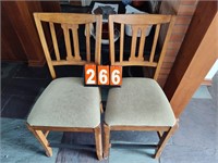 Pair Oak Chairs