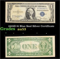 1935D $1 Blue Seal Silver Certificate Grades Selec