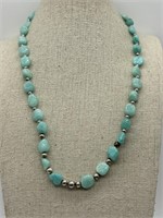 Sterling Silver Caribbean Larimar Fancy Necklace