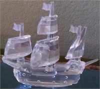 T - SWAROVSKI CRYSTAL SHIP FIGURINE 3"T (L64)