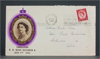 British 2 and 1/2 D Stamp with Envelope
