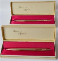 Two boxed Biro brand Squire ballpoint pens
