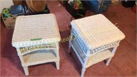 Wicker nightstands