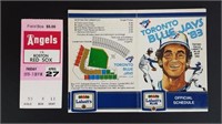 1979 Angels vs Boston Red Sox Field Box Ticket &