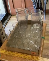 Etched Glass Pitchers 2, Glasses & Stem Ware