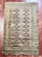 SIGNED VINTAGE PAKISTANI BOKHARA  CARPET