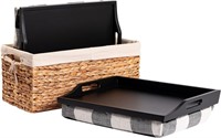 ROSSIE HOME Wood Bed Tray Lap Desk - Set of Two -