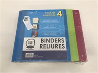 FIRSTLINE 4 PACK 1.5” BINDERS