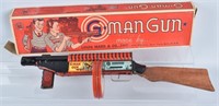 MARX Tin Windup G-MAN GUN w/ BOX