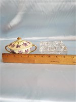 A VERY CUTE FLORAL SUGAR BOWL MADE IN FRANCE AND