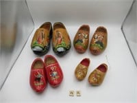 COLLECTION OF 4 WOODEN SHOES