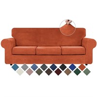 WEERRW 4 Pieces Velvet High Stretch Couch Covers f