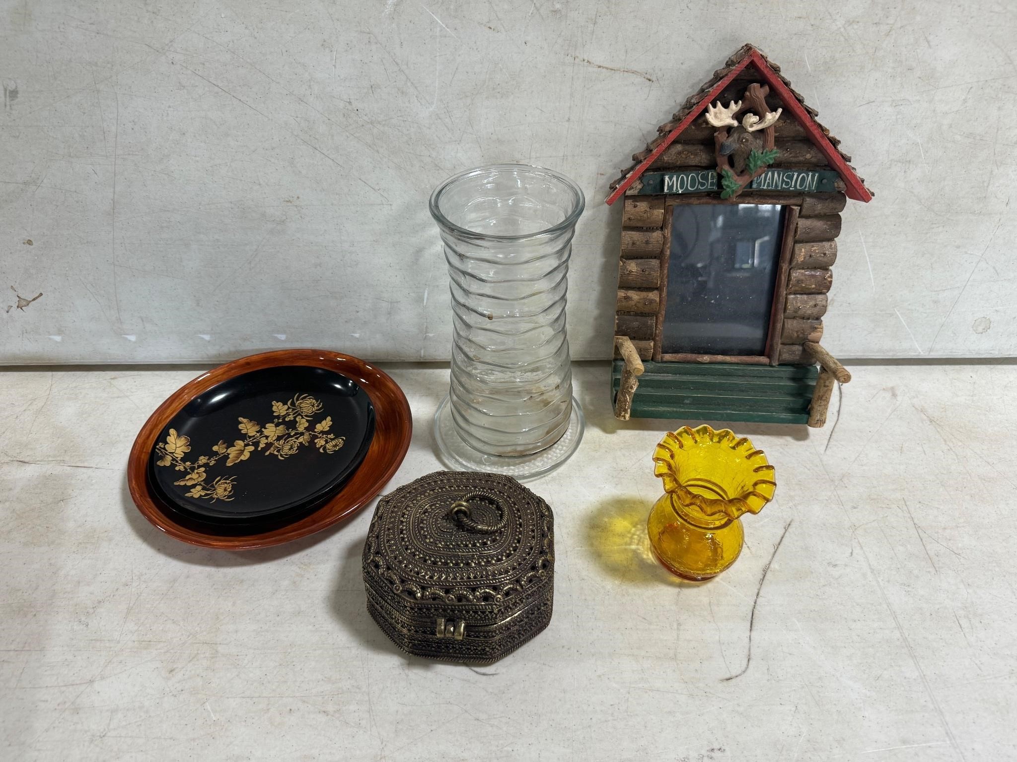 Glass Vases, & Decorative Items