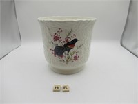 ROYAL CAULDON -REDWINGED BLACKBIRD PLANT POT