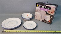 Corelle Service for 4 & Extra Plates & Bowls