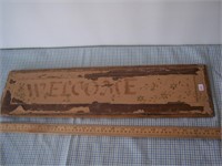 Wooden WELCOME Sign