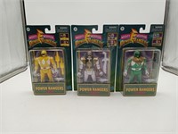 Three Mighty Morphin Power Ranger Retro Flip Heads