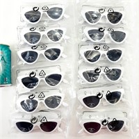 12 paires de lunettes ALDO blanches, neuf (16$ ch)